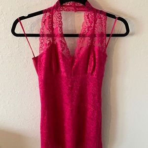 Fushia Wet Seal lace dress.